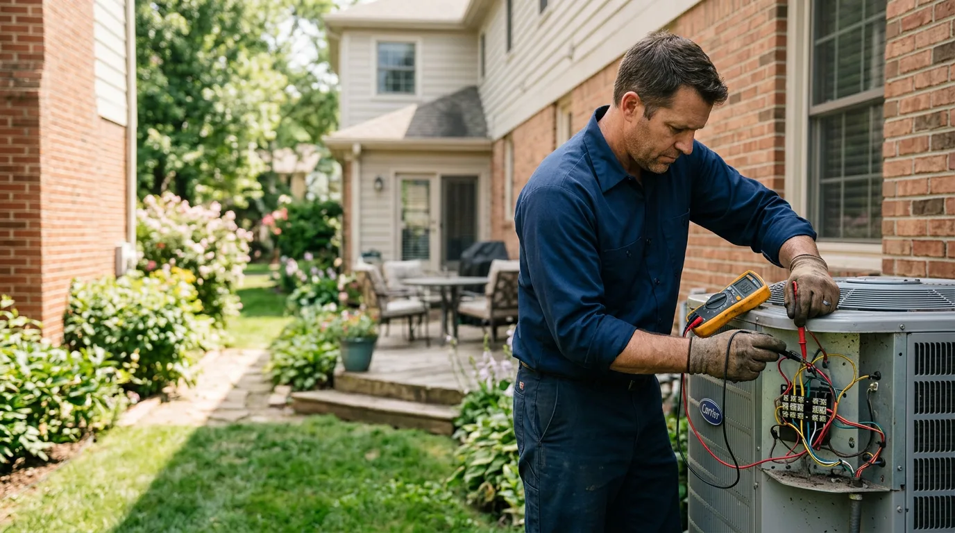 HVAC technician working near Columbus, NJ